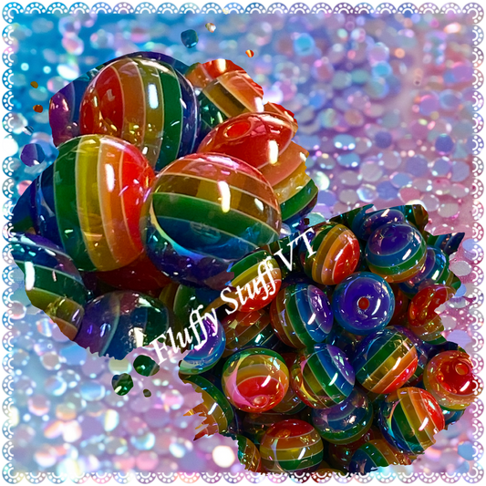16mm AB coated rainbow color bead