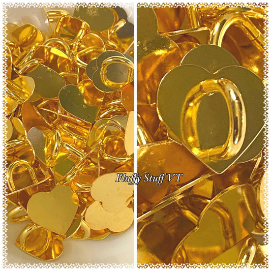 18mm metal heart with double sided glue sticker