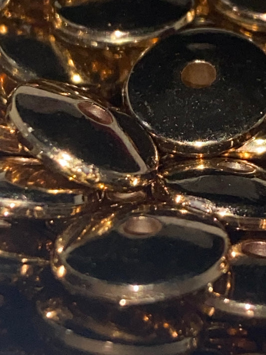 Gold UFO spacers 4mm X 10mm
