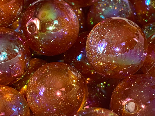 16mm 1/2 cats eye 1/2 galaxy bead