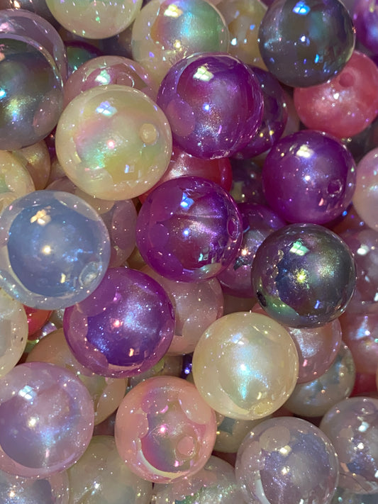 16mm mixed color sky luminous beads