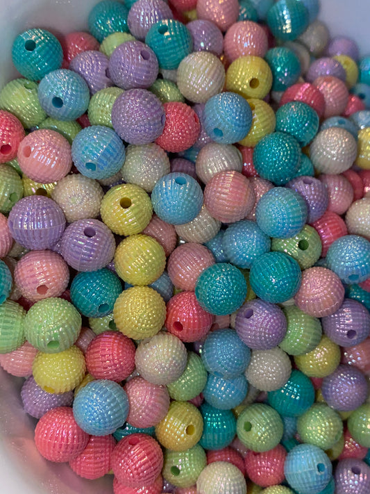 8mm uv coated textured beads