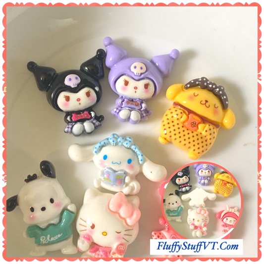 4cm resin charms Sanrio family