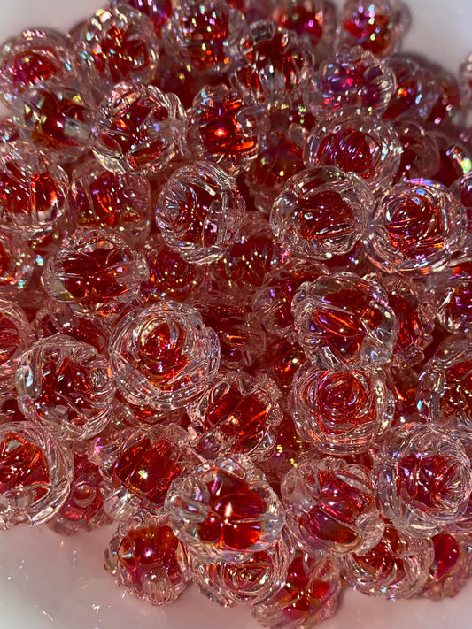 16mm double layer red roses