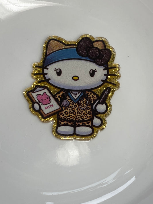 Hello Kitty medical chart badge reel acrylic