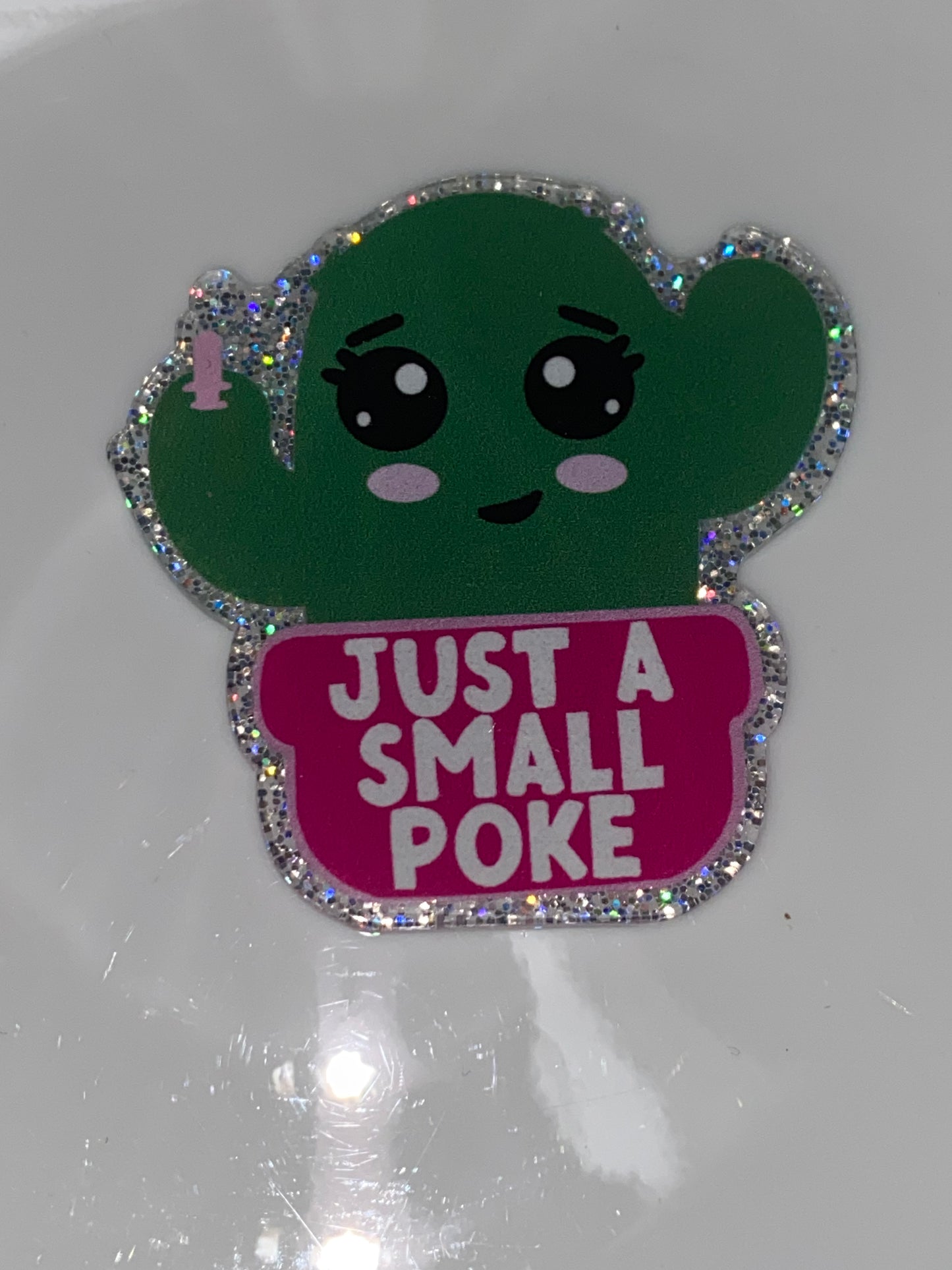 Just a small poke medical badge reel acrylic