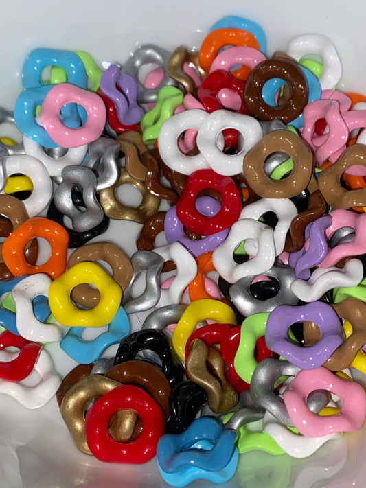 16mm color mix glossy wave spacers beads