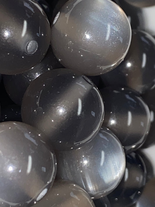 16mm smoky black tigers eye bead