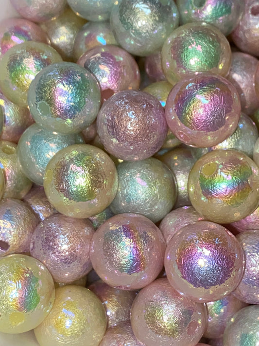 16mm pastel uv coated foil bead