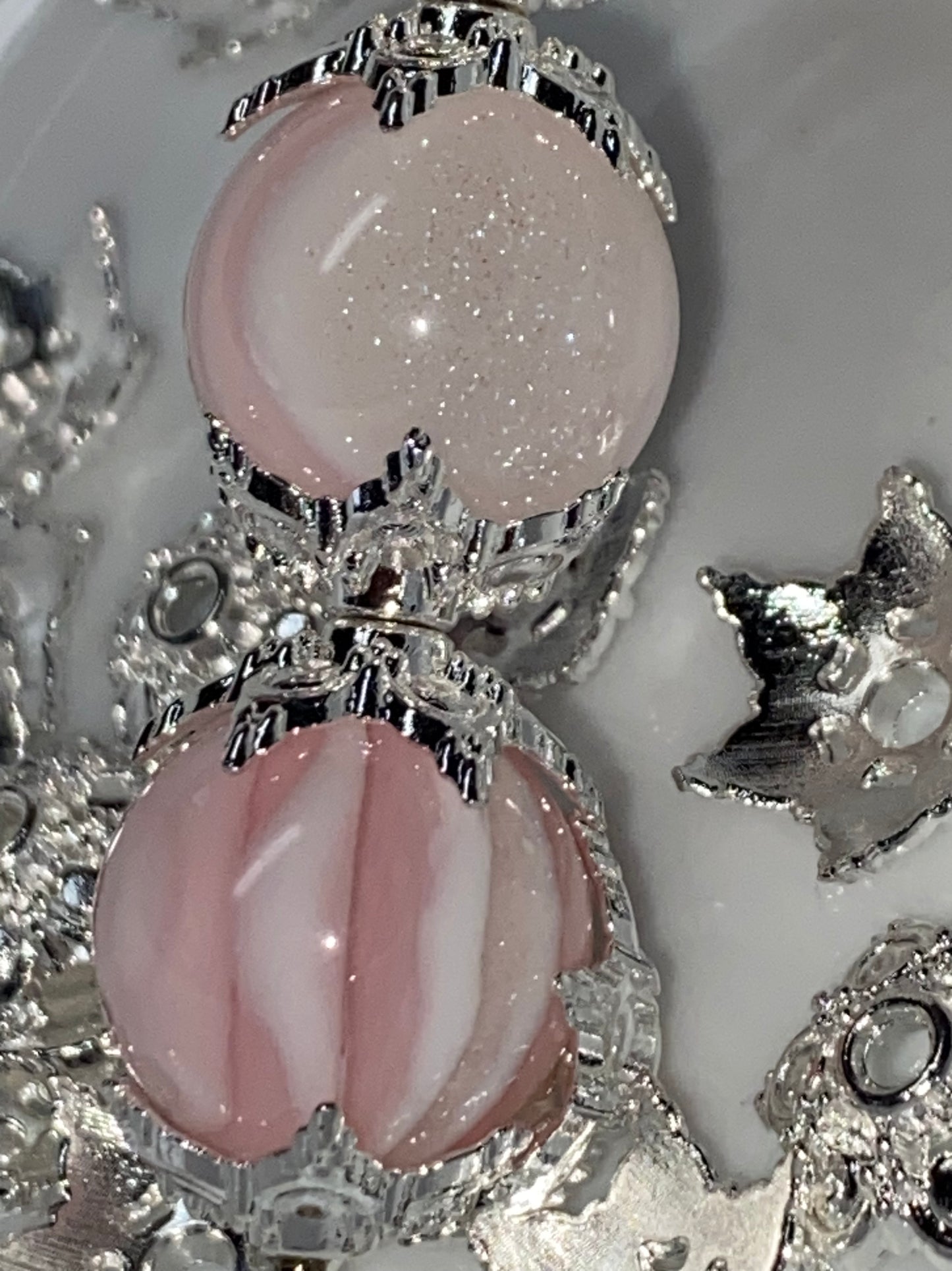 16mm luminous white and pink galaxy