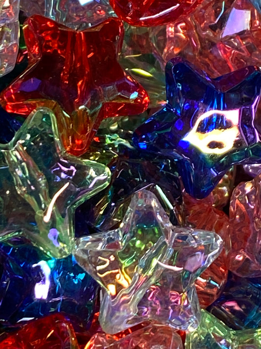 18mm bright jelly gem cut stars