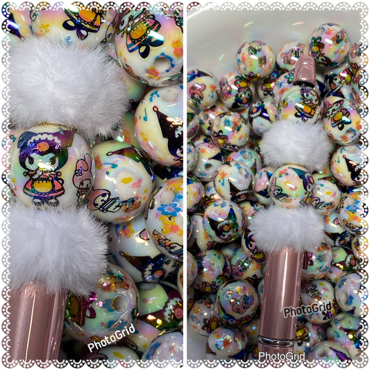 16mm Kuromi uv coated bead