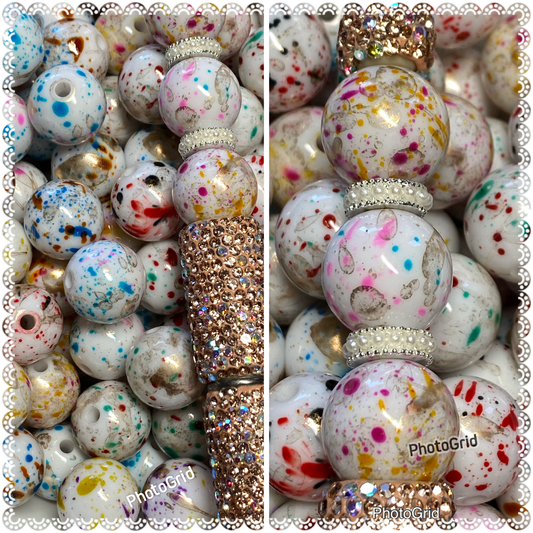 16mm spilled paint bead