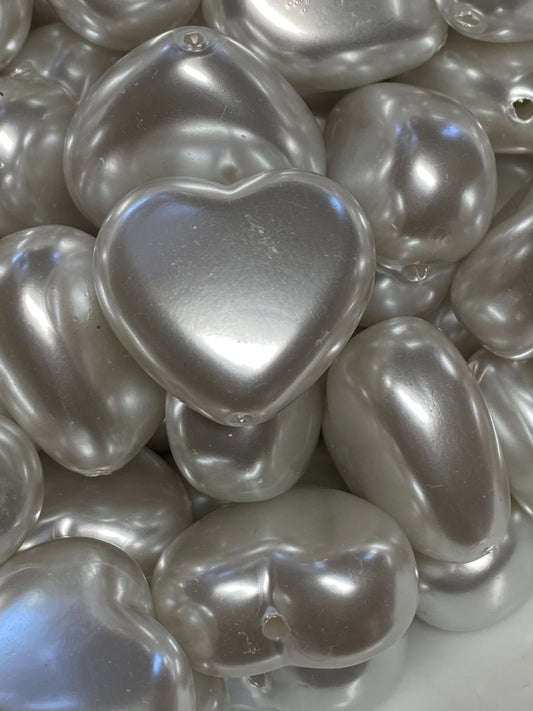 Chunky pearl diy deco heart bead
