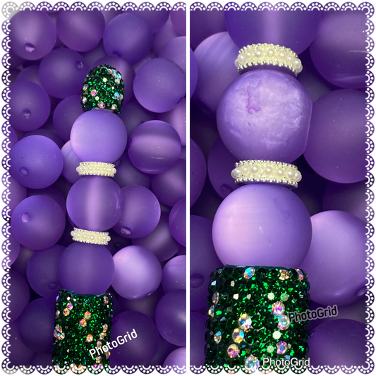 16mm violet purple matte tiger eye beads