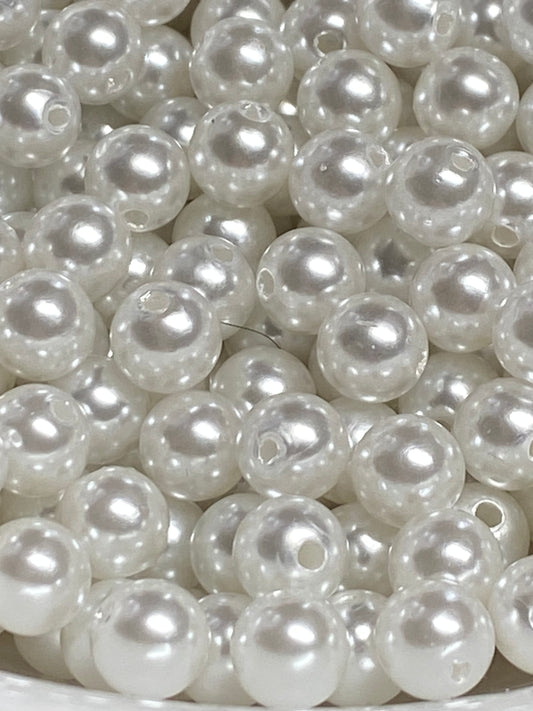 8mm white pearl beads