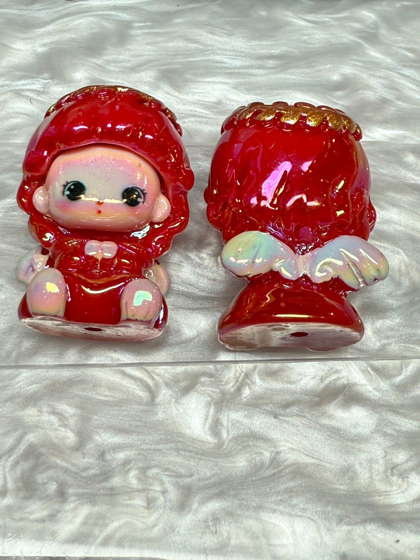 30mm acrylic angel beads