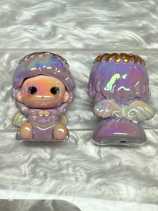 30mm acrylic angel beads