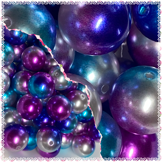 20mm blue and purple ombré bead