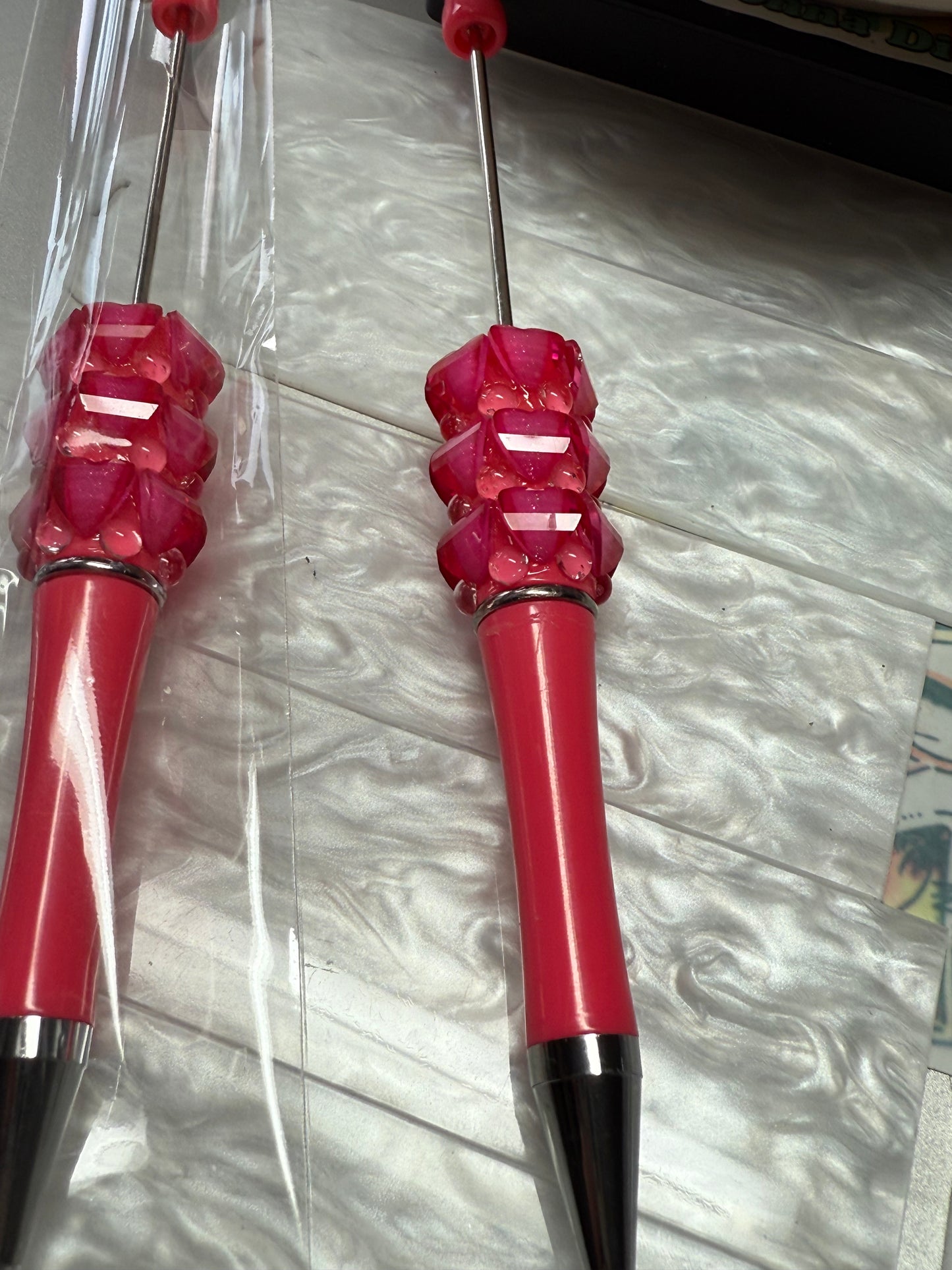 Gem galaxy hearts with dots of cats eye shine