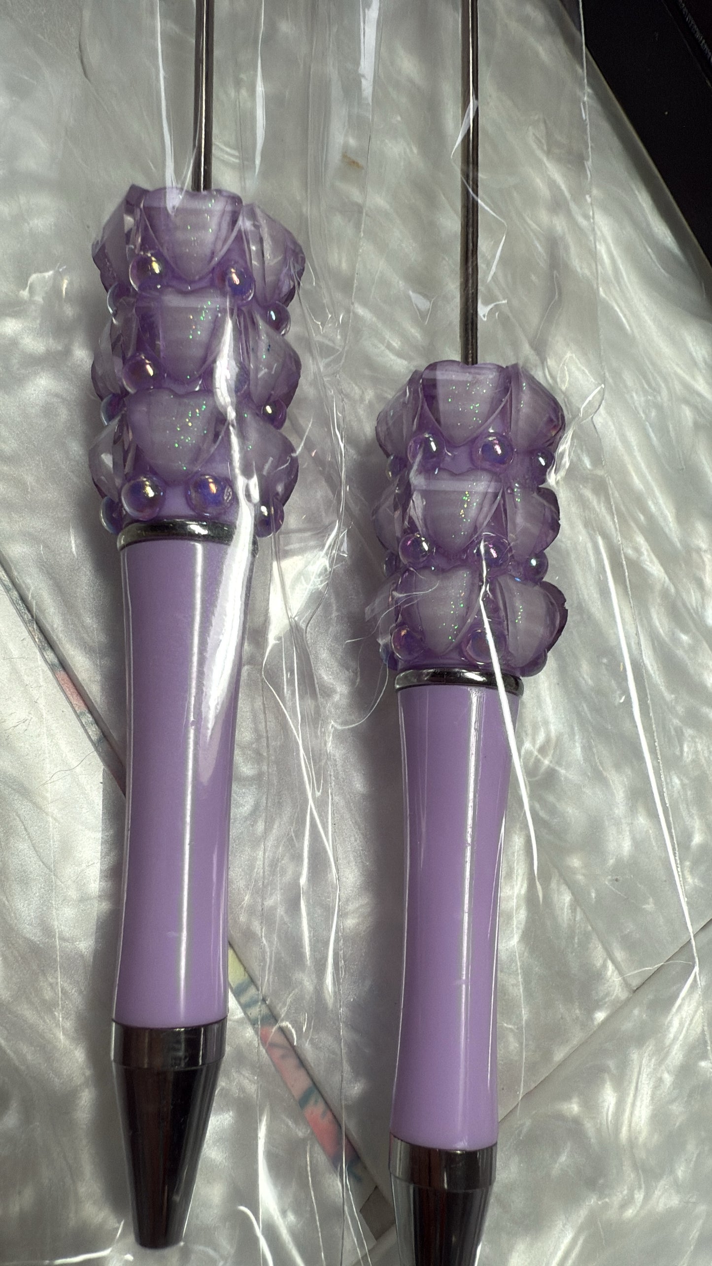 Gem galaxy hearts with dots of cats eye shine