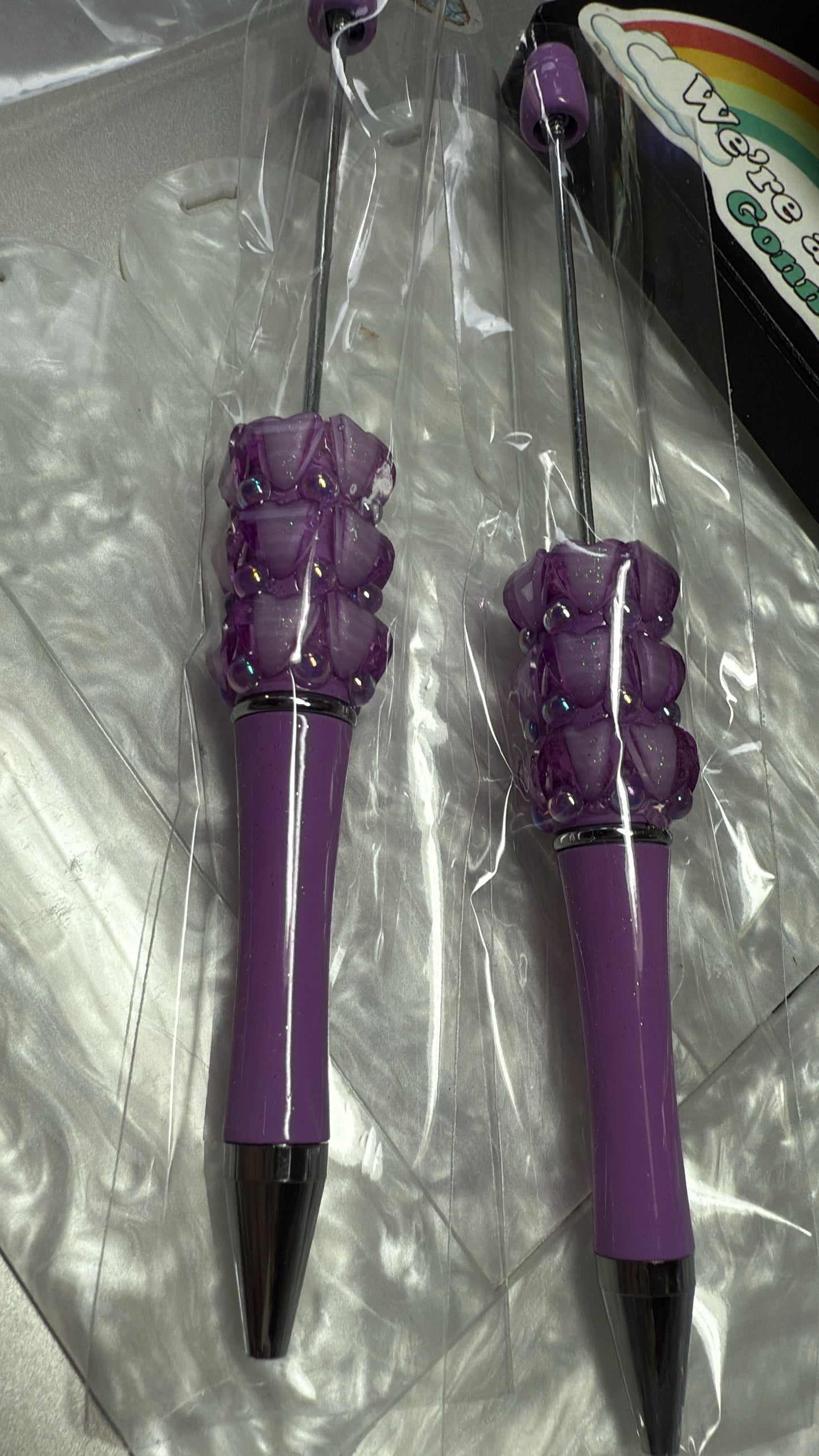 Gem galaxy hearts with dots of cats eye shine