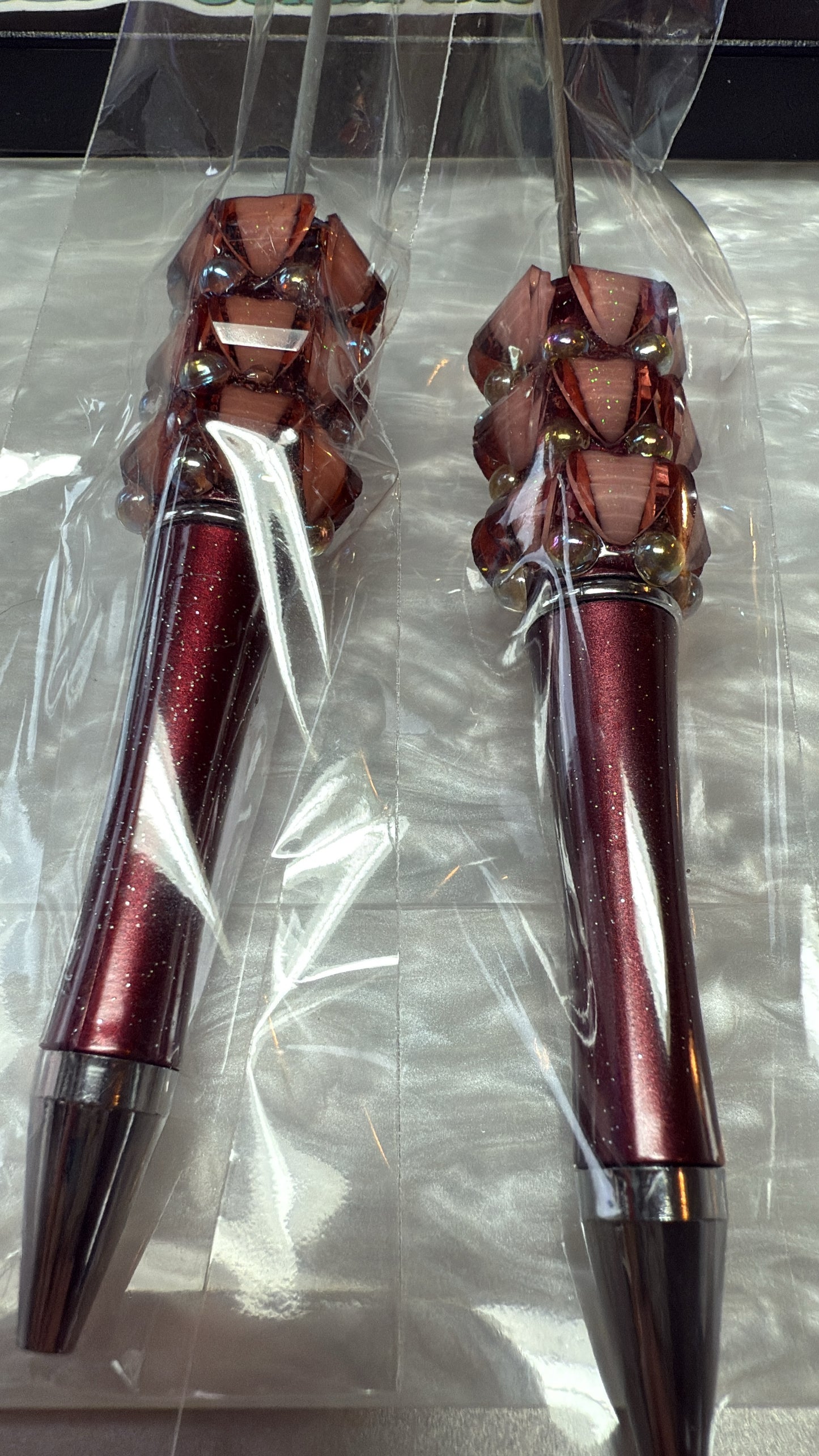 Gem galaxy hearts with dots of cats eye shine