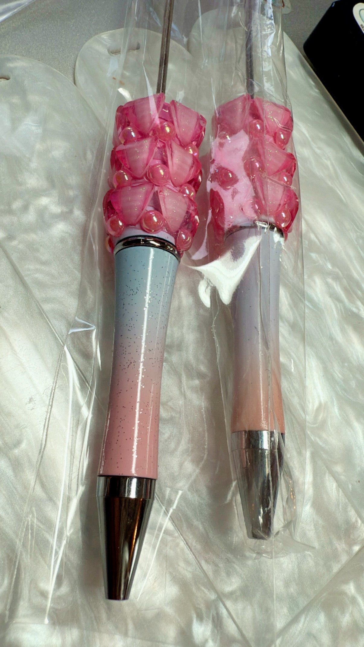 Gem galaxy hearts with dots of cats eye shine