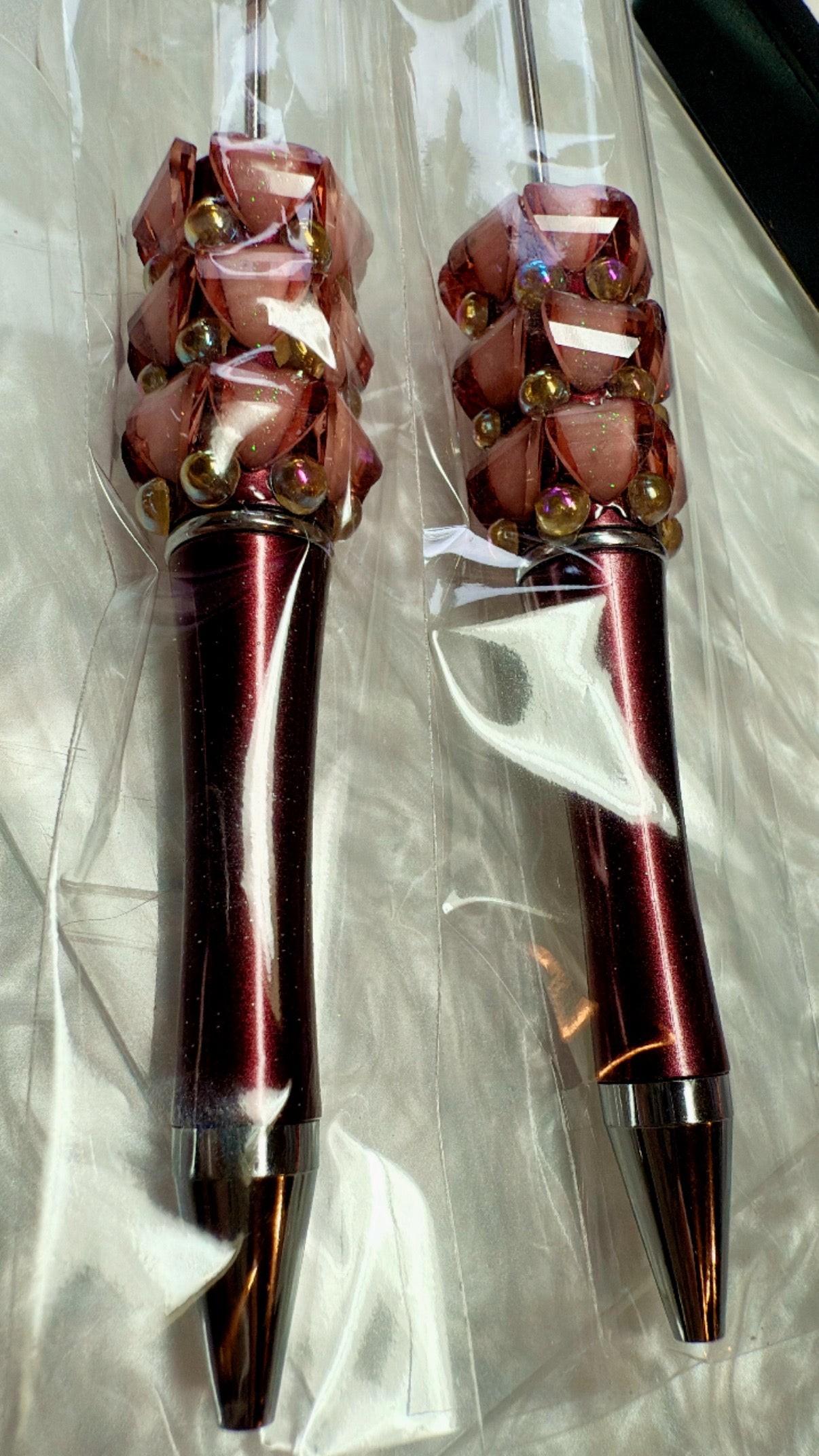 Gem galaxy hearts with dots of cats eye shine