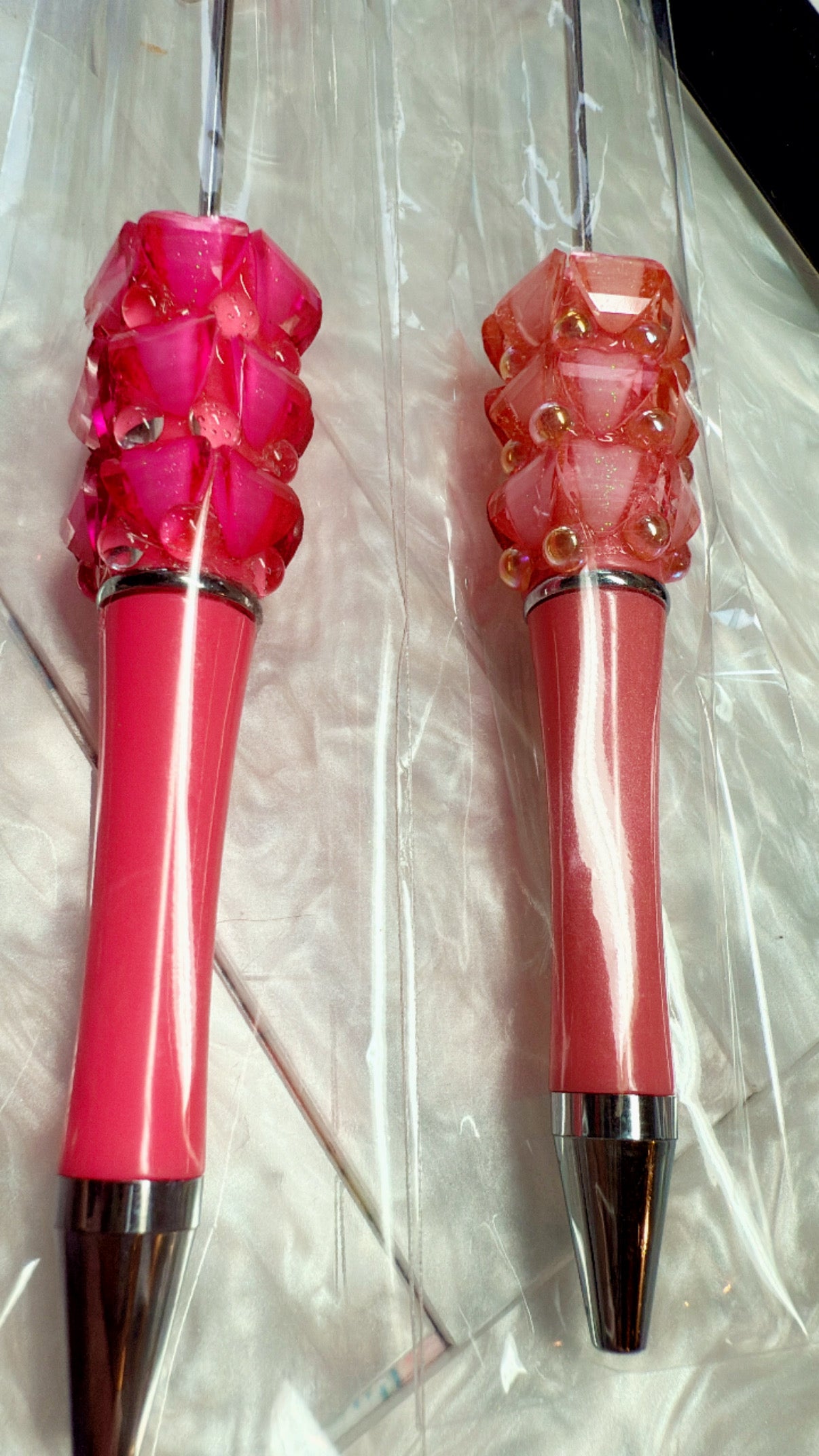 Gem galaxy hearts with dots of cats eye shine