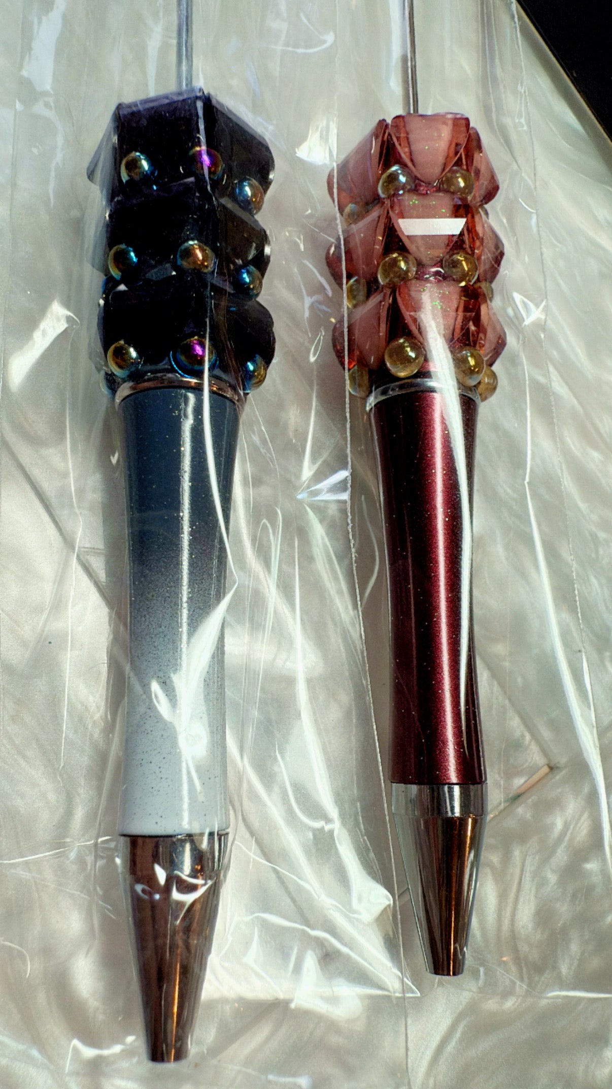 Gem galaxy hearts with dots of cats eye shine