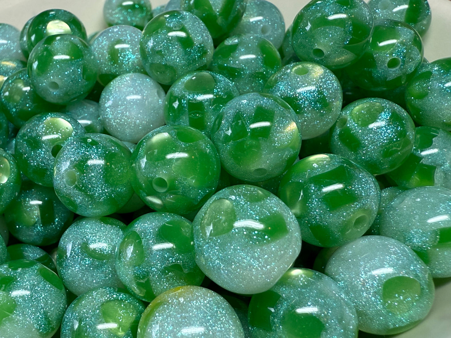 16mm galaxy beads with shining cats eye chips