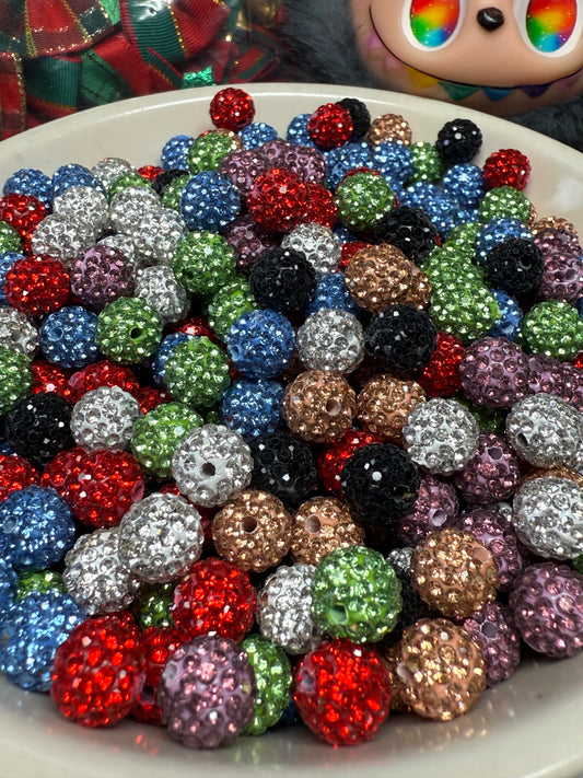 10mm glass rhinestone mixed colors