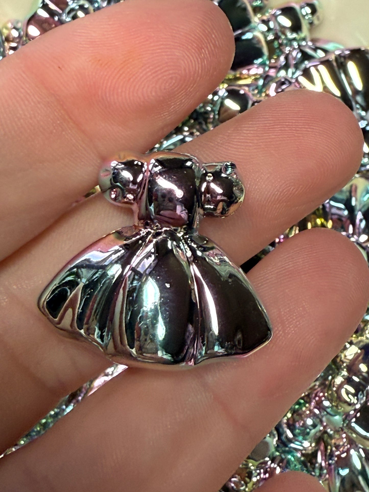24mm chrome princess dress bead