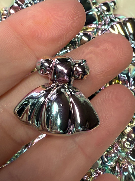 24mm chrome princess dress bead