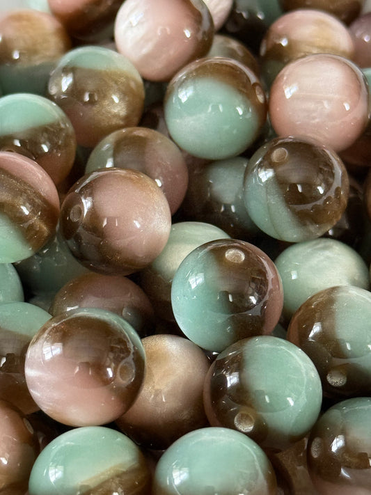 16mm tri-color resin bead