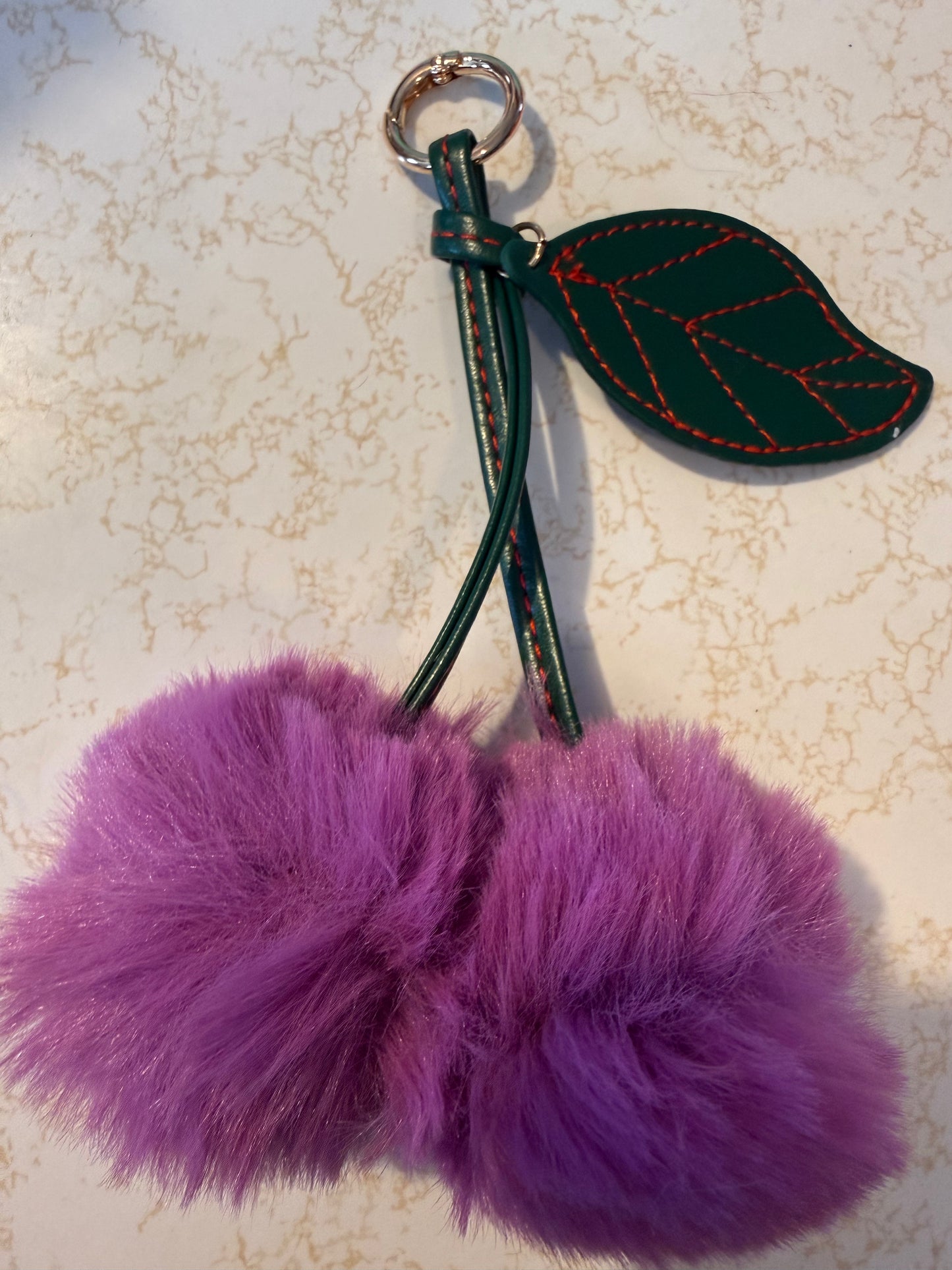 3” fluffy cherry pompoms