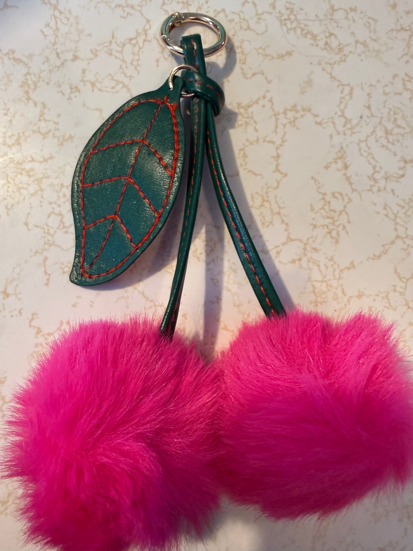 3” fluffy cherry pompoms