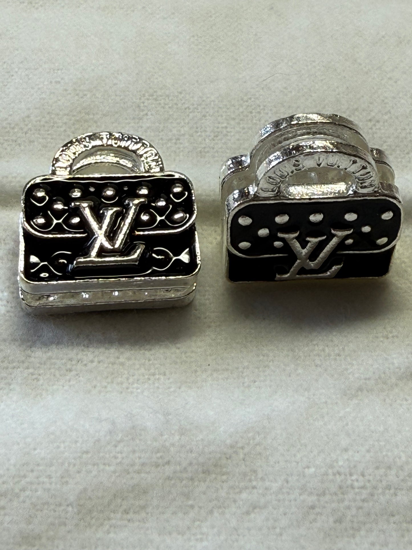Designer LV and CC metal and rhinestone luxury beads