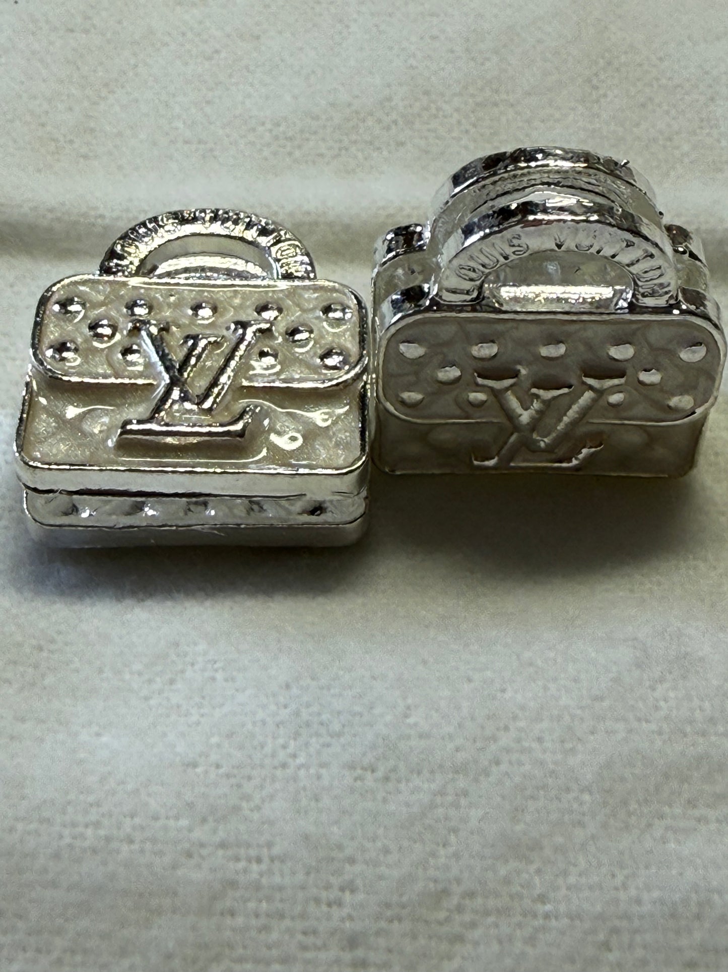 Designer LV and CC metal and rhinestone luxury beads