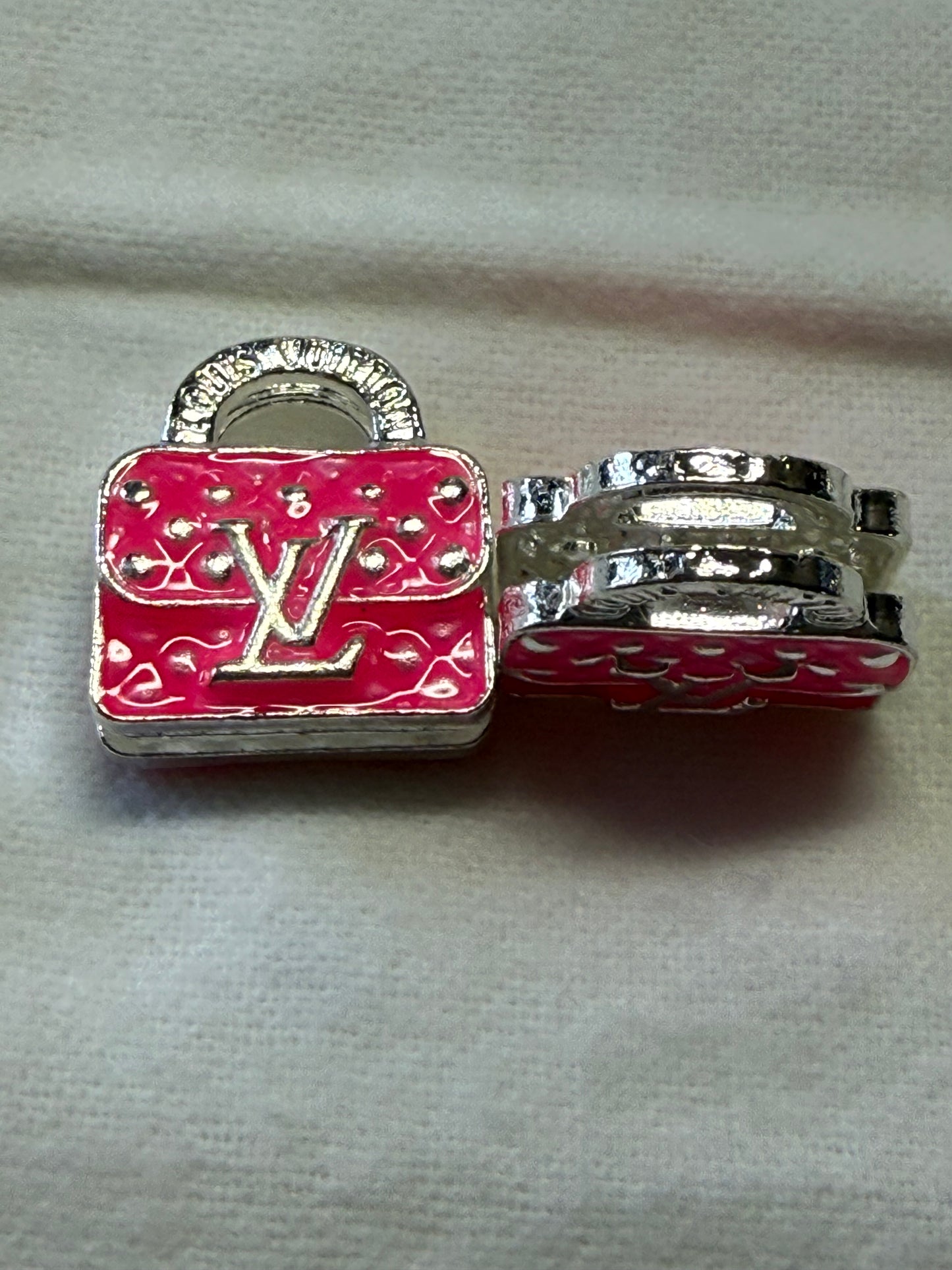 Designer LV and CC metal and rhinestone luxury beads