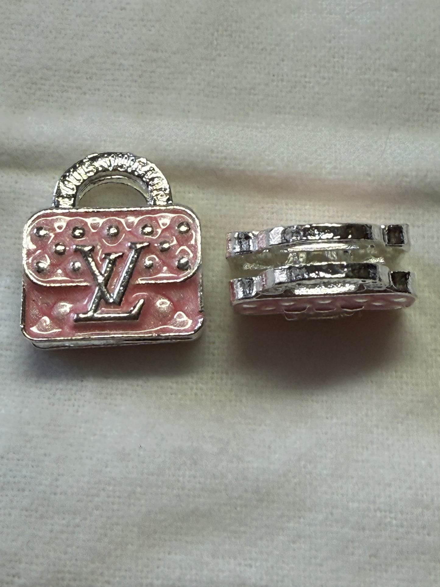 Designer LV and CC metal and rhinestone luxury beads