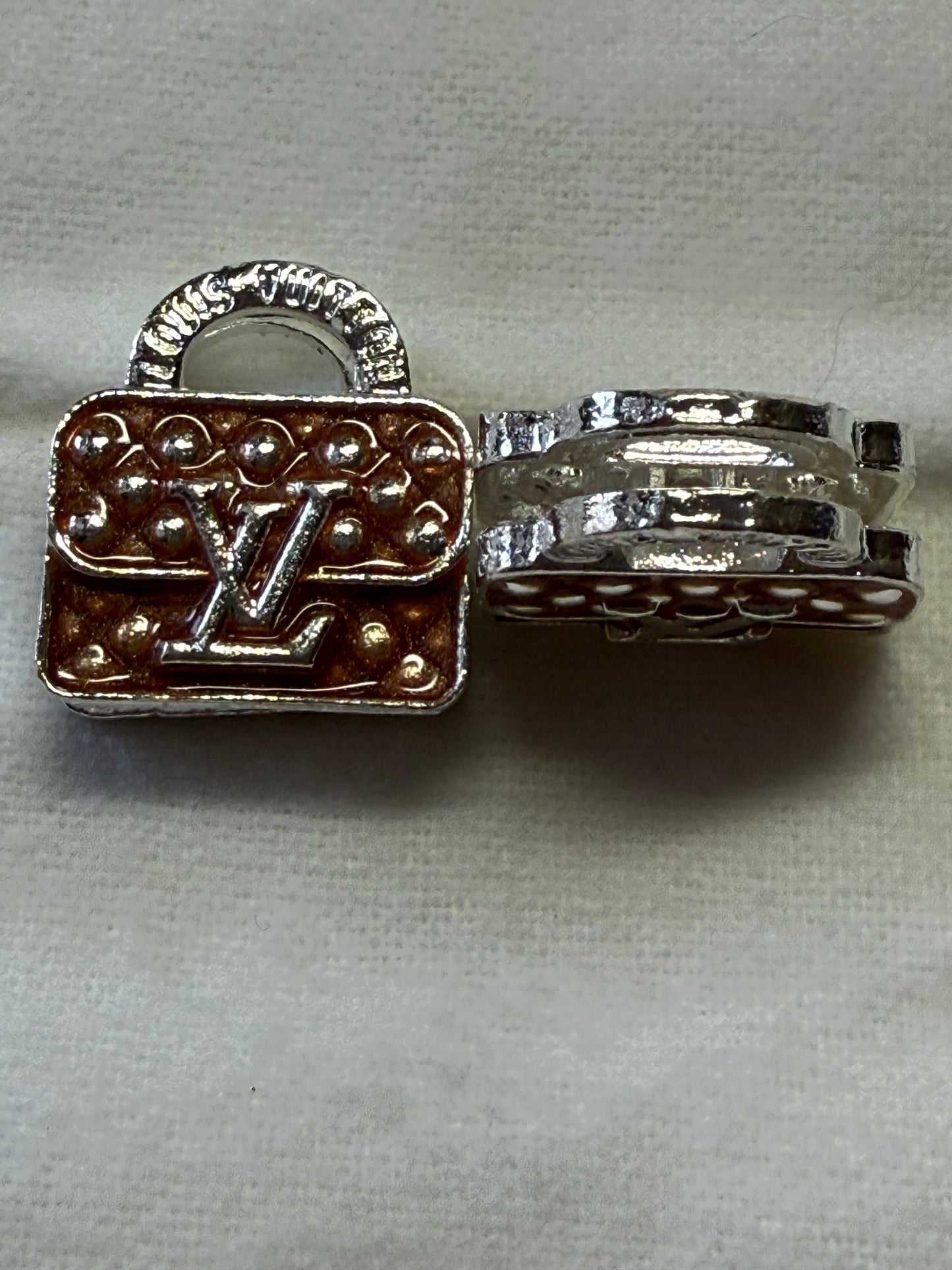 Designer LV and CC metal and rhinestone luxury beads