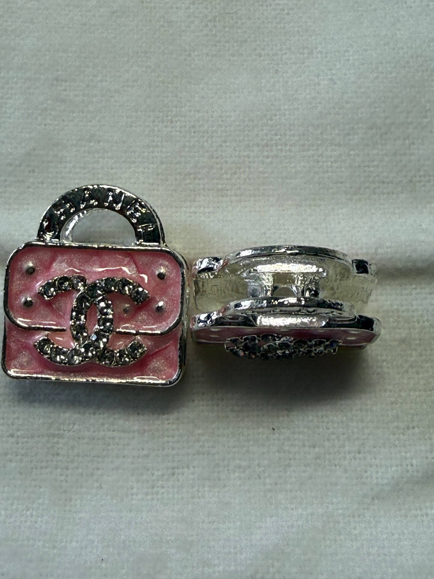 Designer LV and CC metal and rhinestone luxury beads