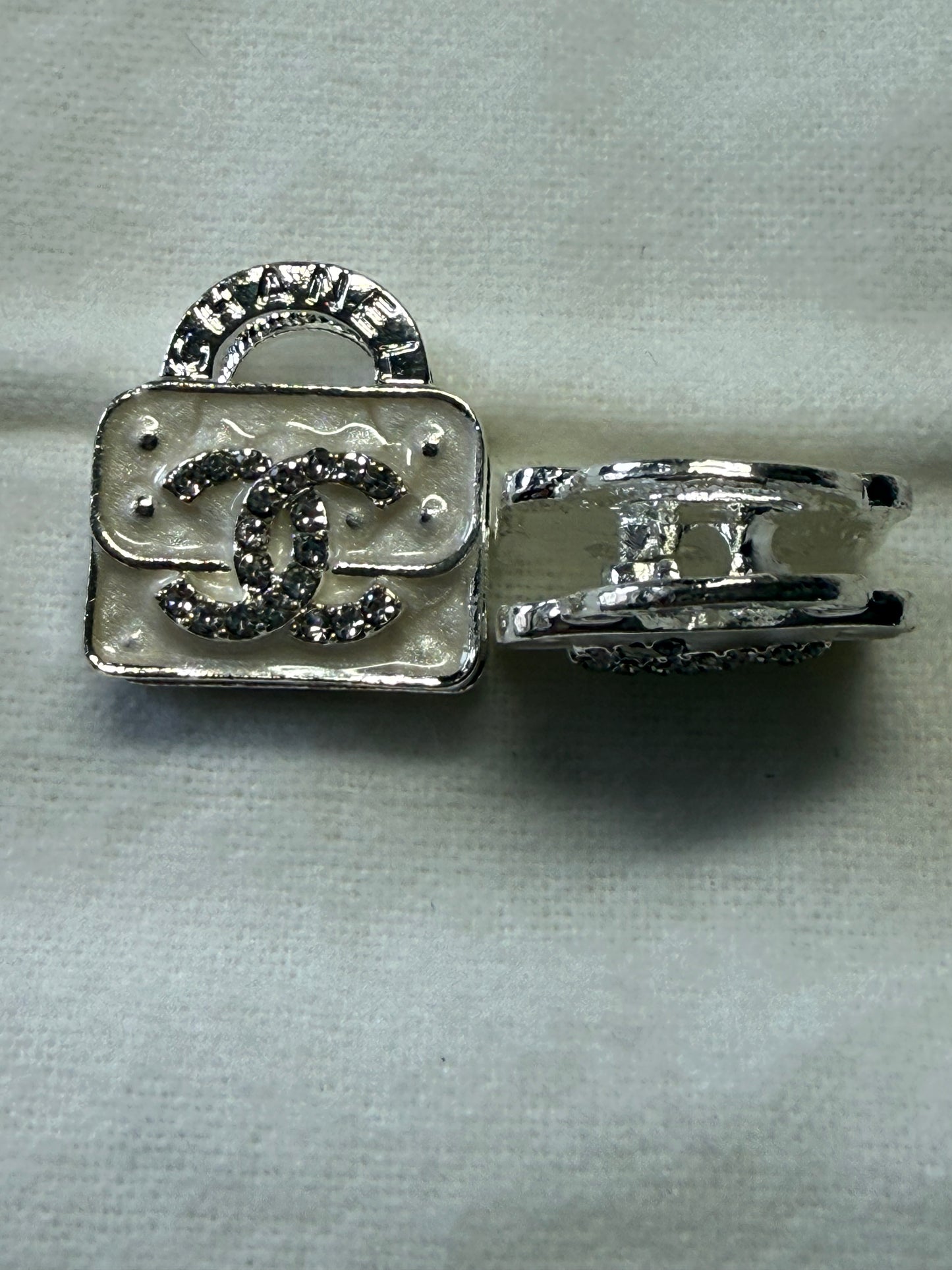 Designer LV and CC metal and rhinestone luxury beads