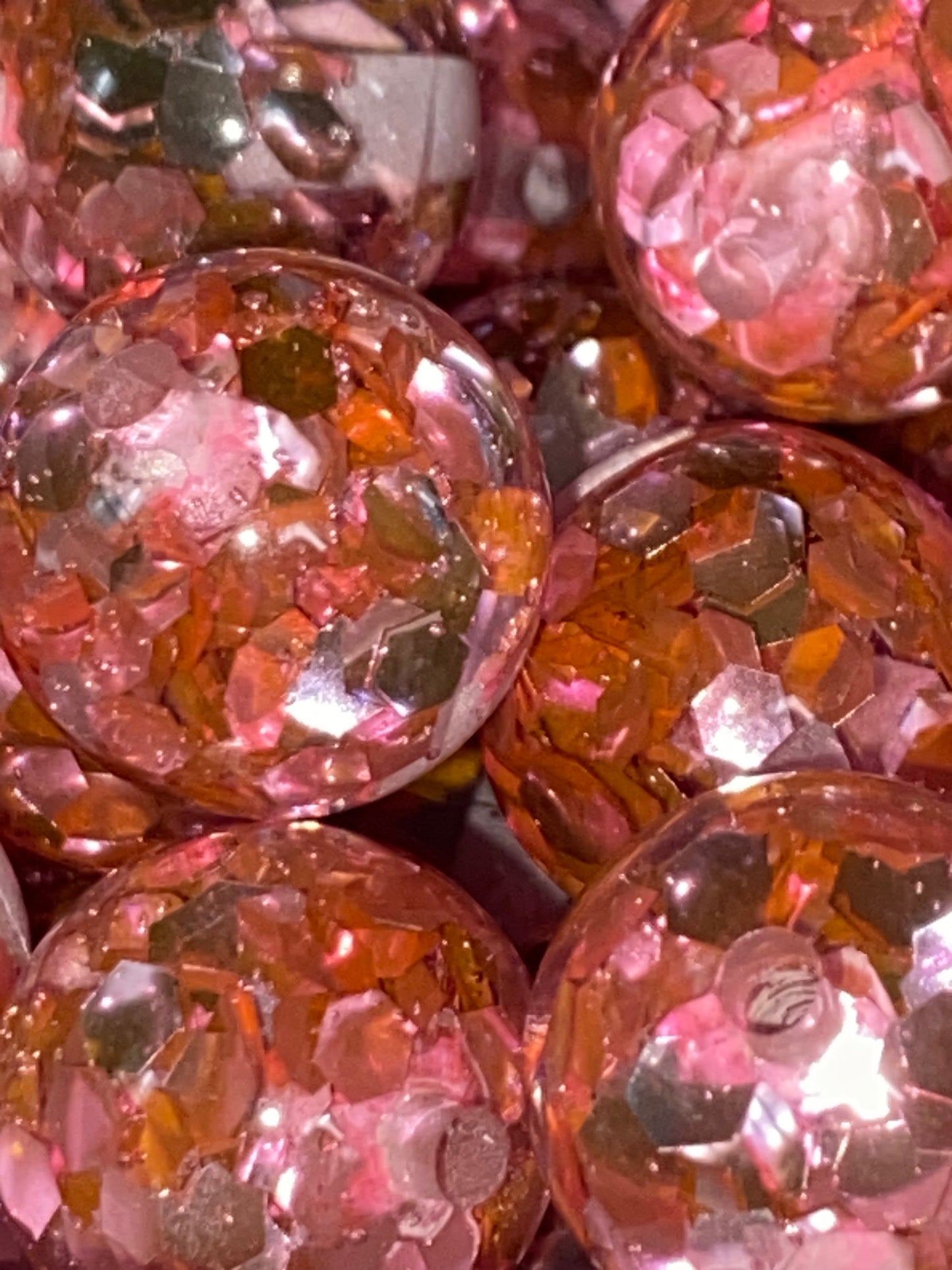 16mm flash glitter beads.