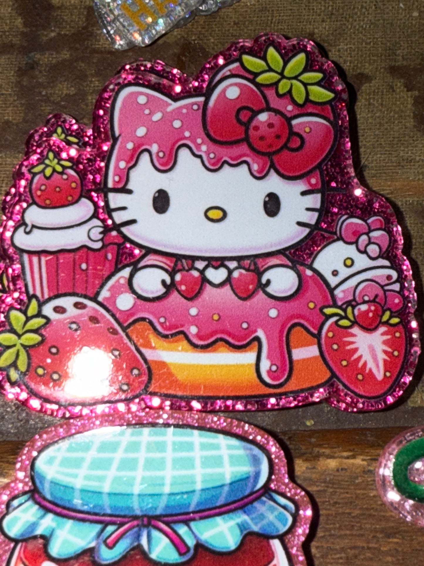 Badge reel acrylic flat backs