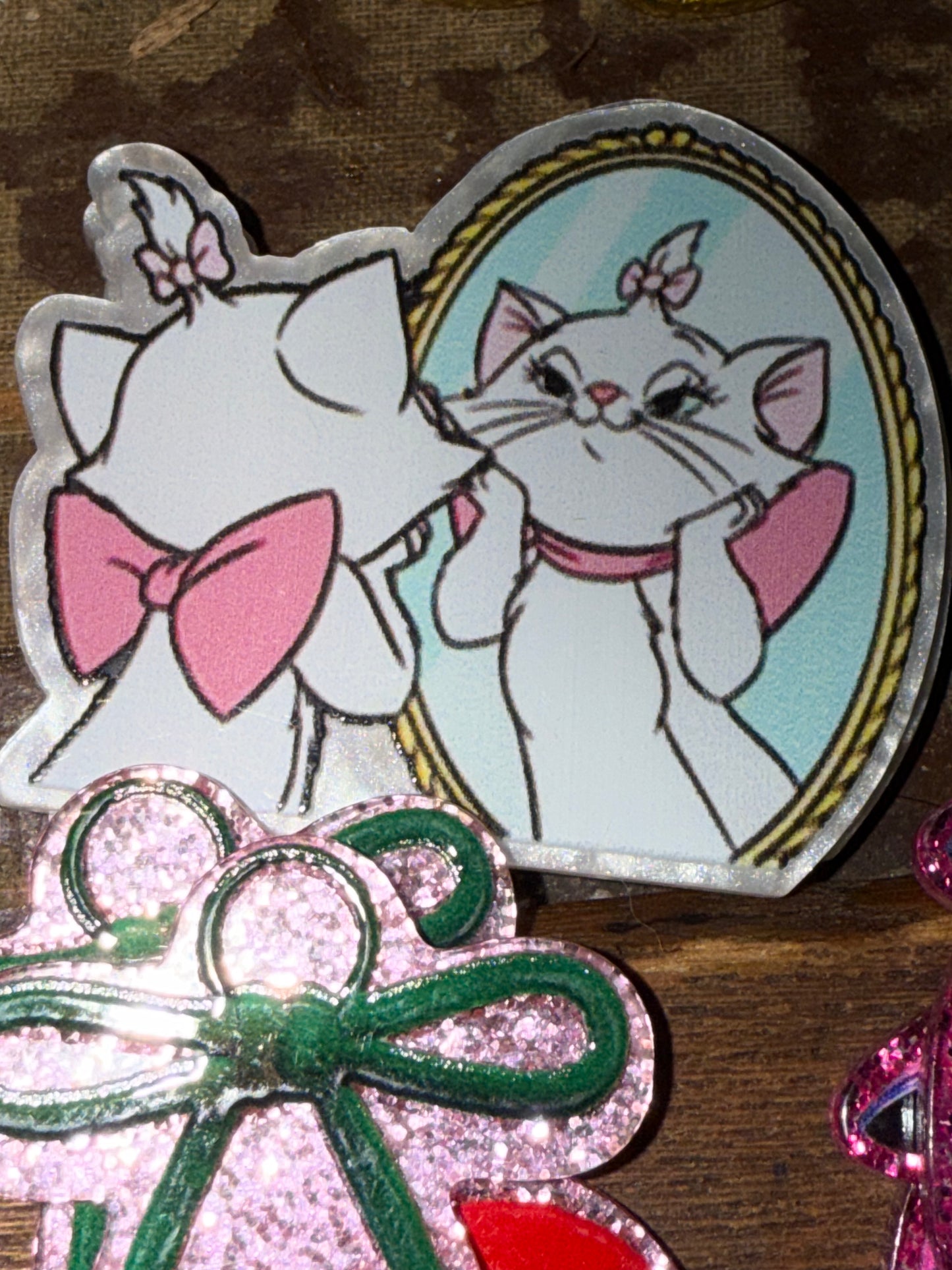 Badge reel acrylic flat backs