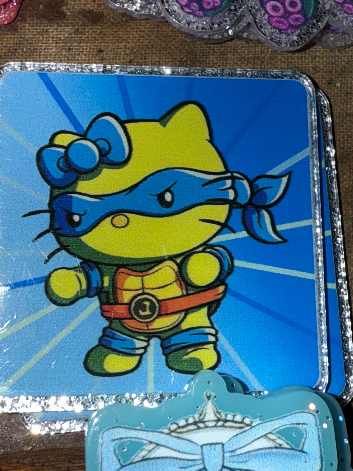 Badge reel acrylic flat backs