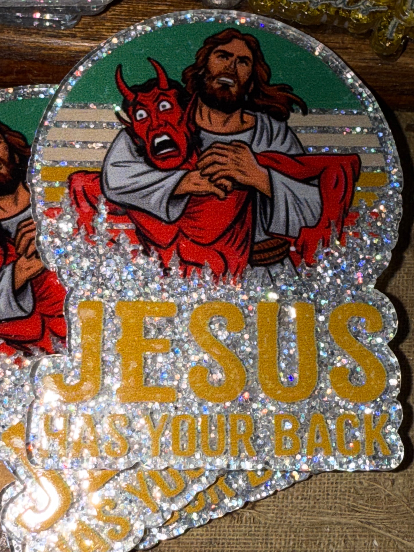 Badge reel acrylic flat backs